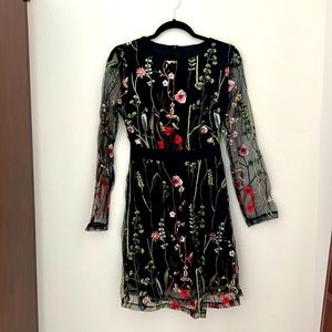 Floral overlay dress